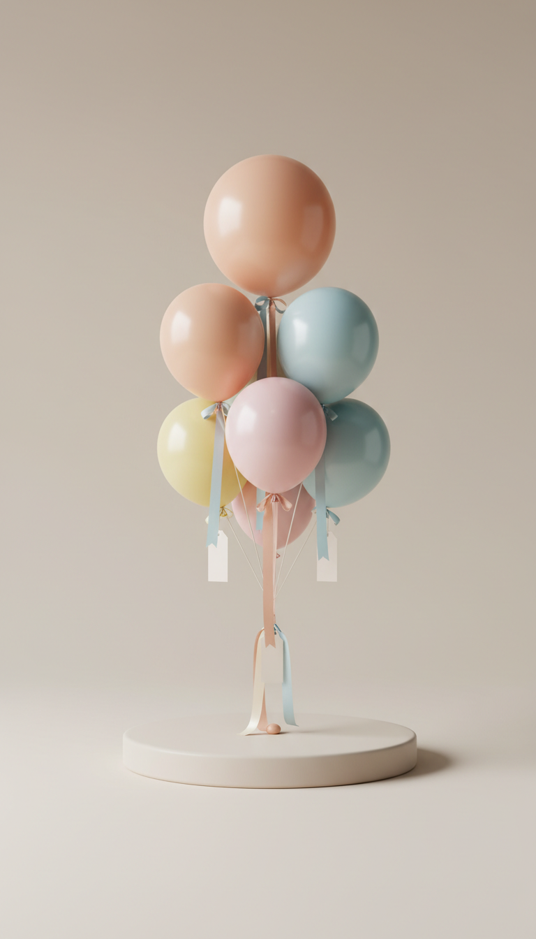 Jubiläums-Ballon-Set in Goldfolie