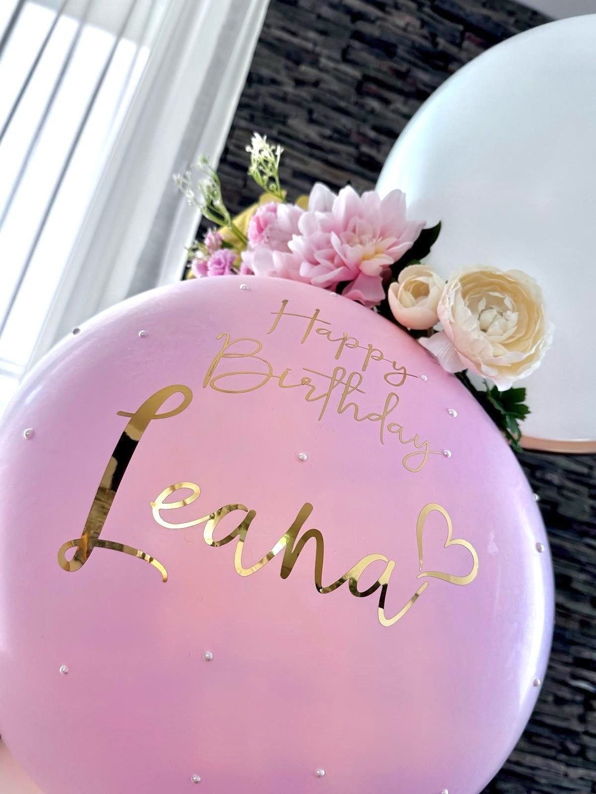 Ballondeko am Metallständer rund