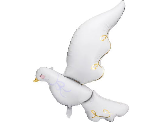 Folienballon Taube 80 x 100 cm, Weiss