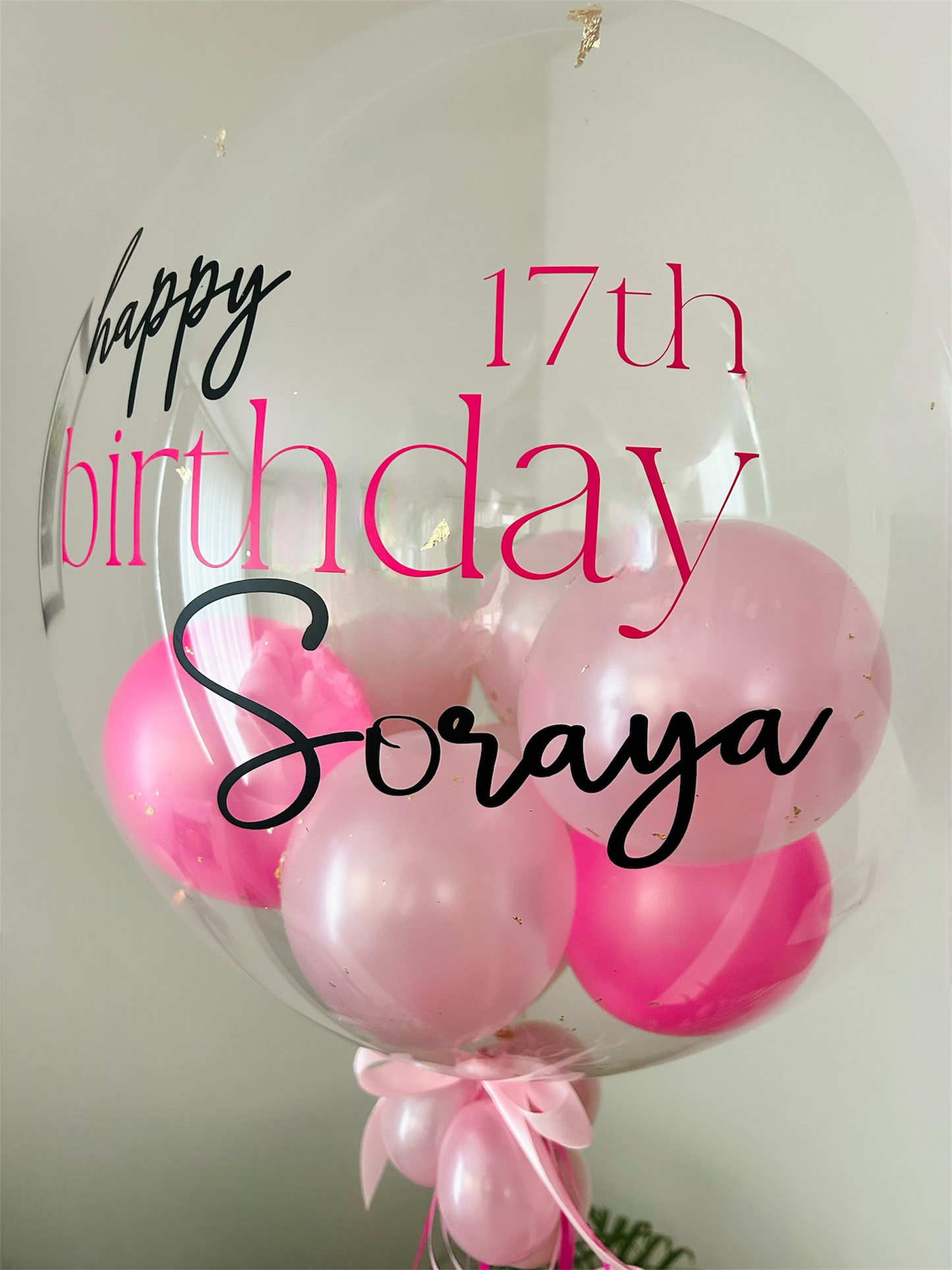 Personalisierter Bubble Ballon gefüllt Ø 61 cm