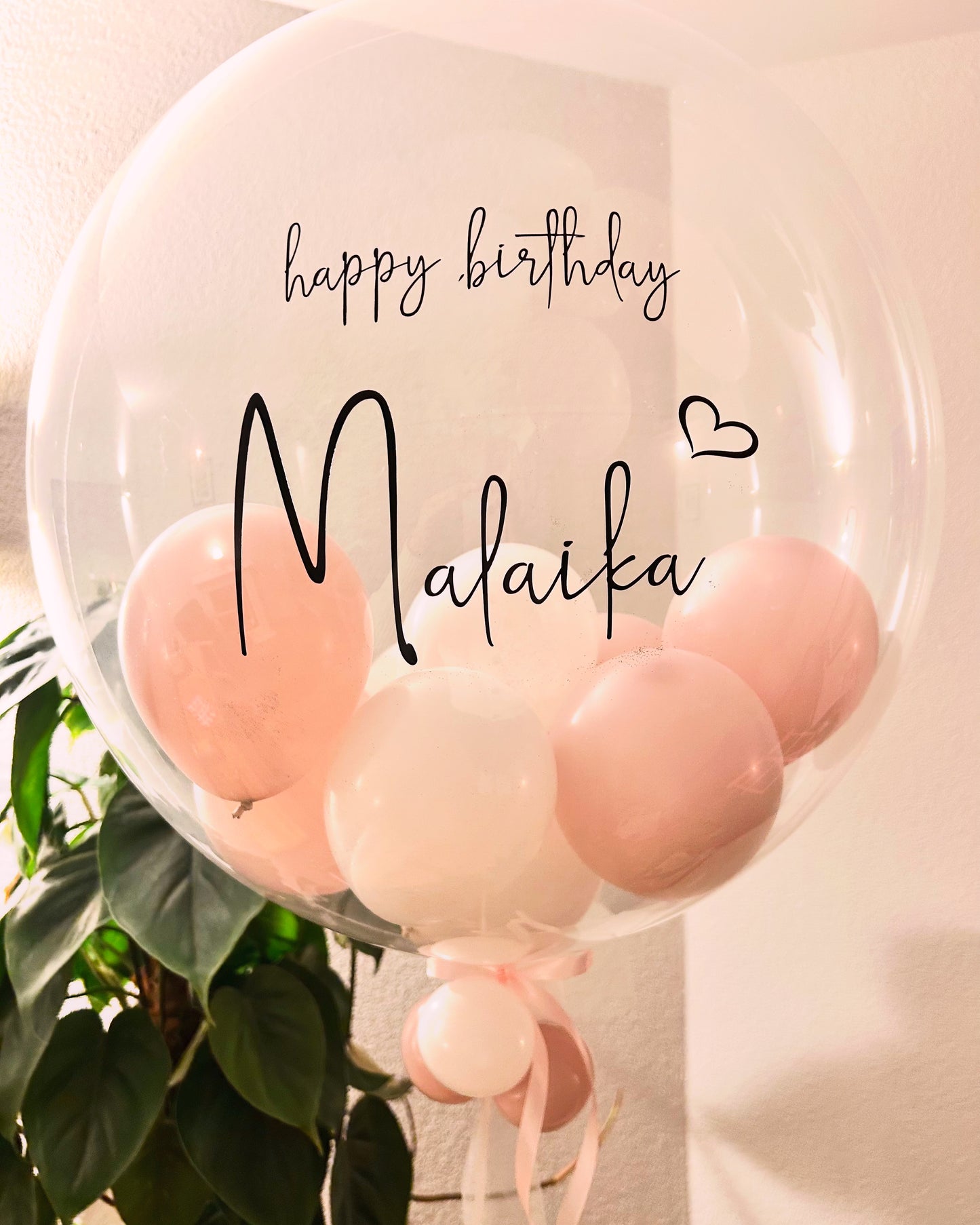 Personalisierter Bubble Ballon gefüllt Ø 61 cm