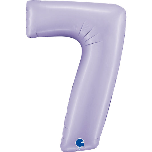 Zahlen-Folienballon 7 in SATIN LILAC 102cm (Grabo)