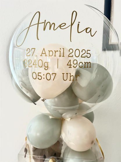 Geschenkbox mit Bubble Ballon