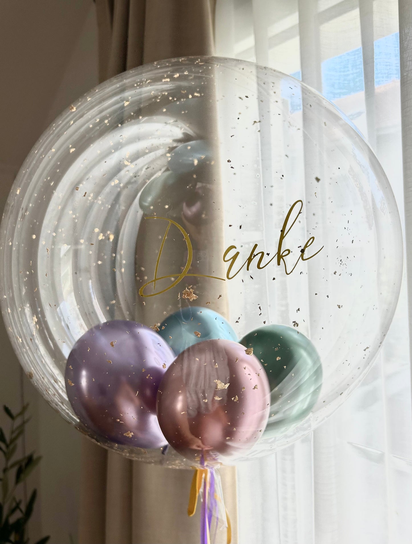 Personalisierter Bubble Ballon gefüllt Ø 51 cm