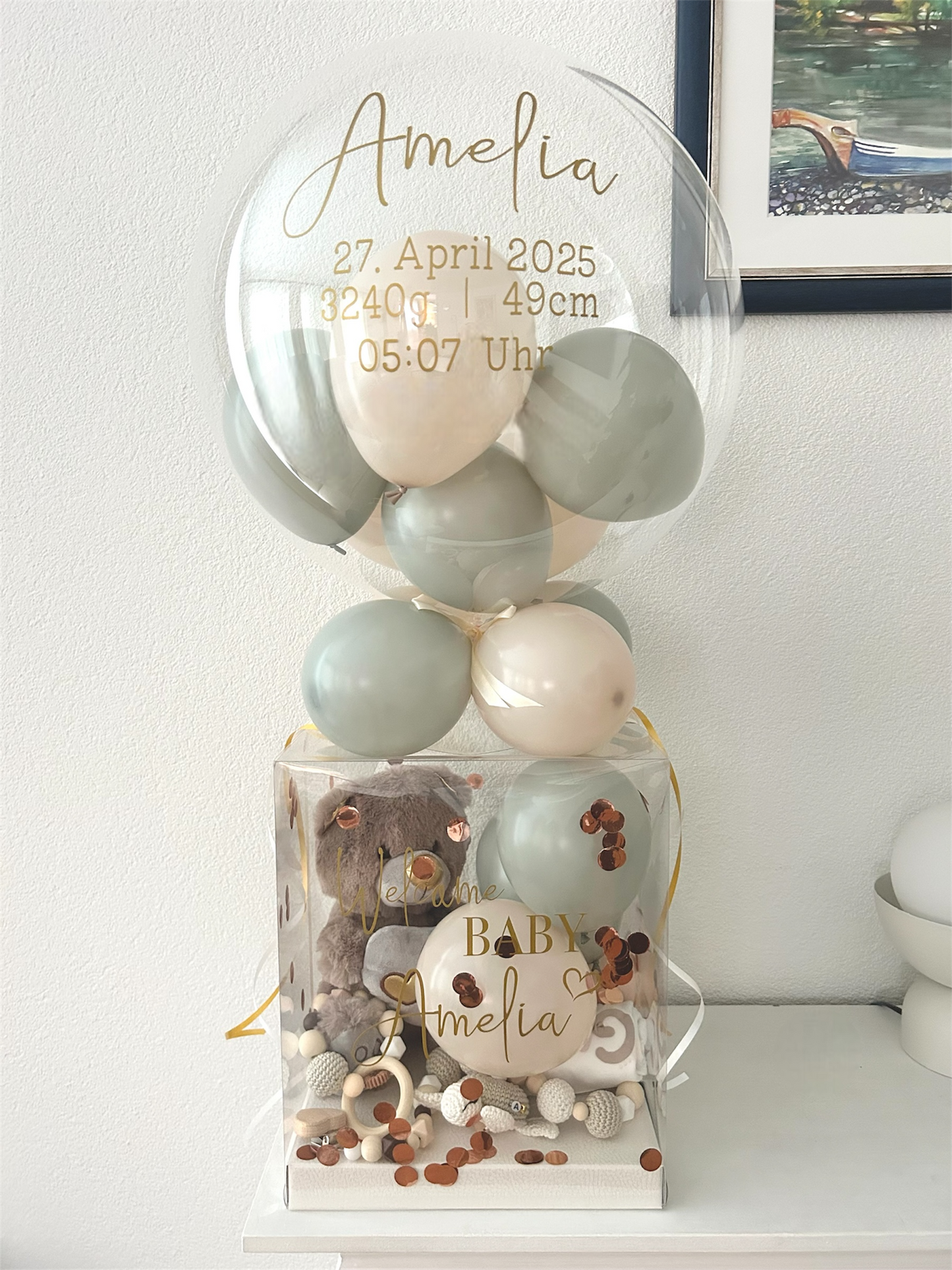 Geschenkbox mit Bubble Ballon