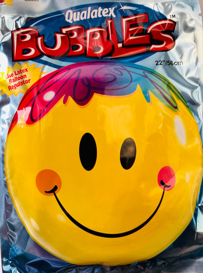 Deco Bubble Smiley, 56cm, gelb