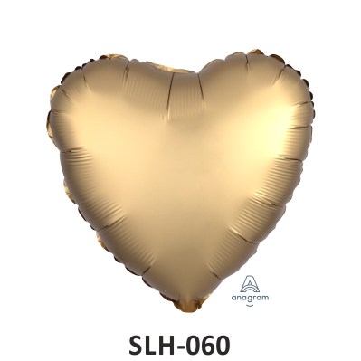 Standard-Folienballon Ø 38 cm HERZ SATIN LUXE GOLD (Amscan)